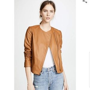 BNWT Vince lamb leather moto jacket S